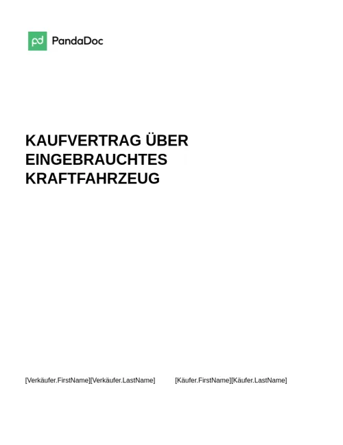 Kaufvertrag Auto