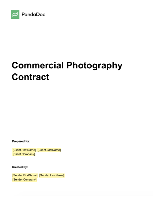 Commercial Photography Contract Template
