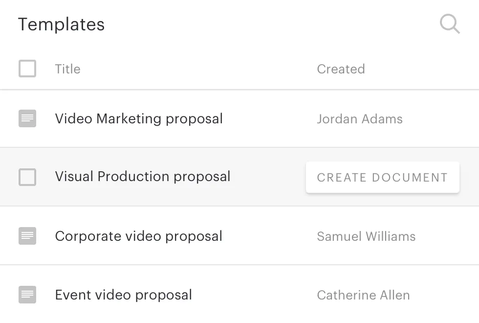 Templates Video Proposal