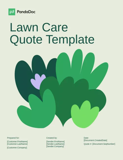 Lawn Care Quote Template