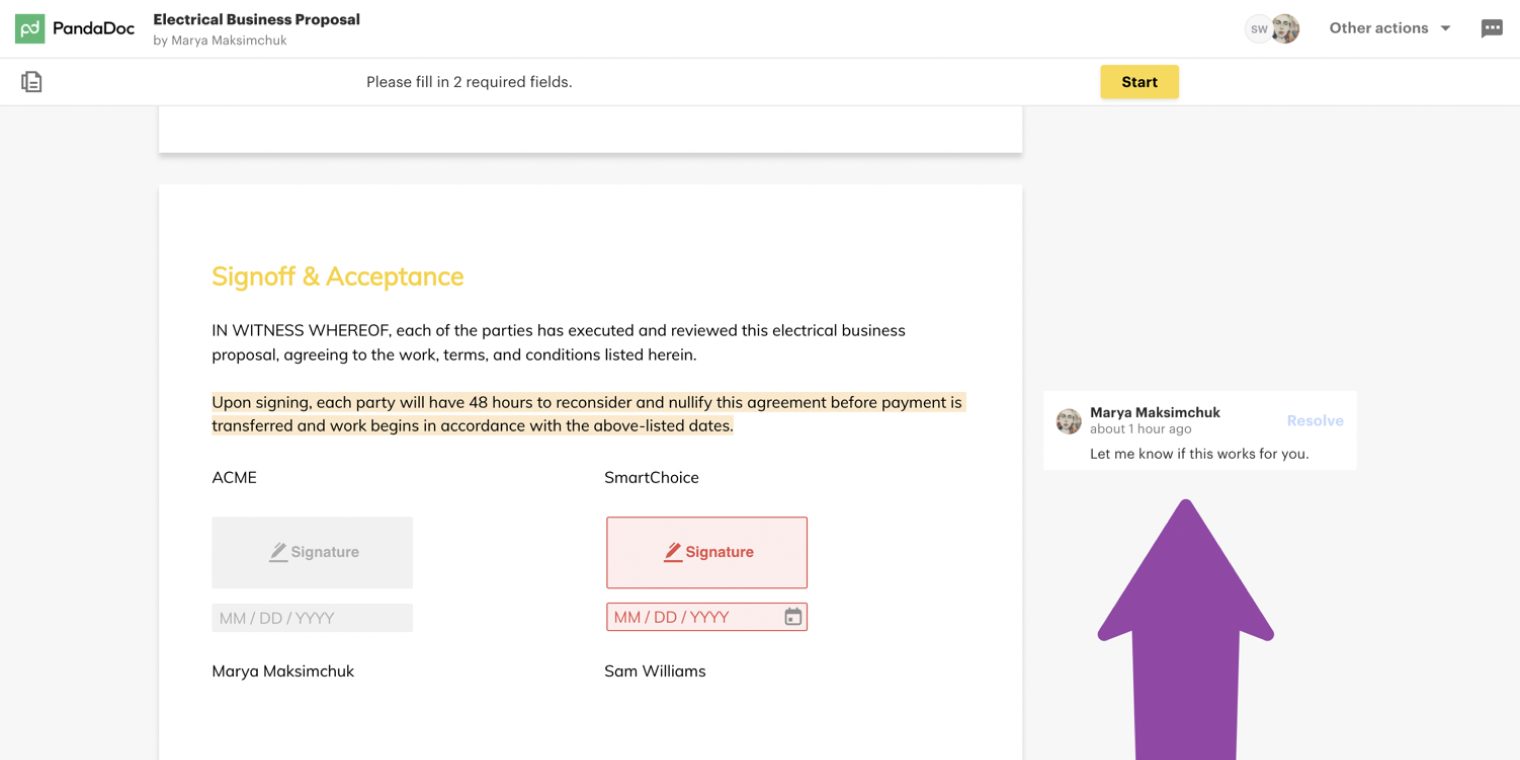 Collaborate with multiple stakeholders with PandaDoc