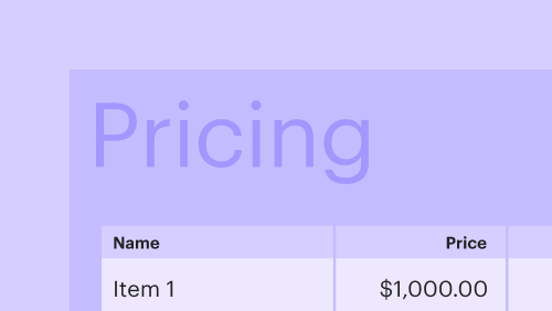 Pricing Table