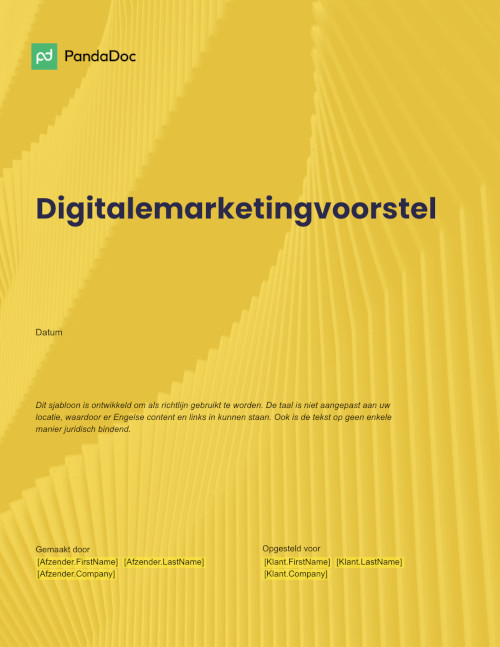 Voorstel voor digitale marketing