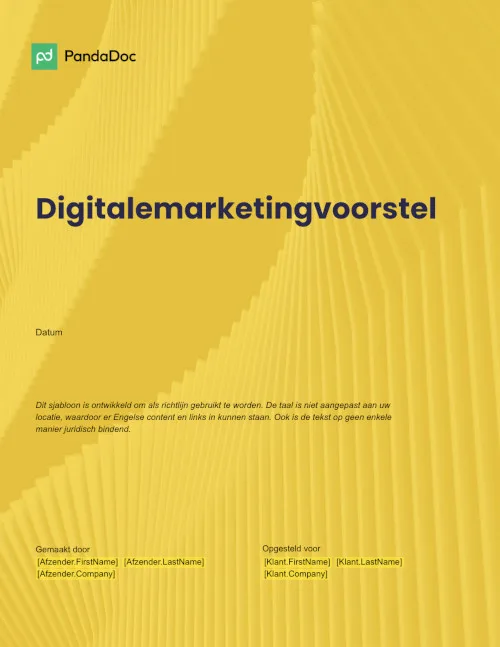 Voorstel voor digitale marketing