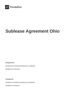 Sublease Agreement Ohio