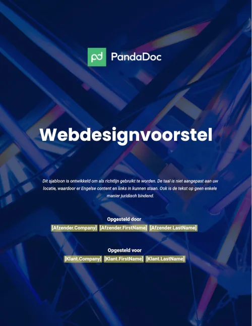 Voorstel voor webdesign