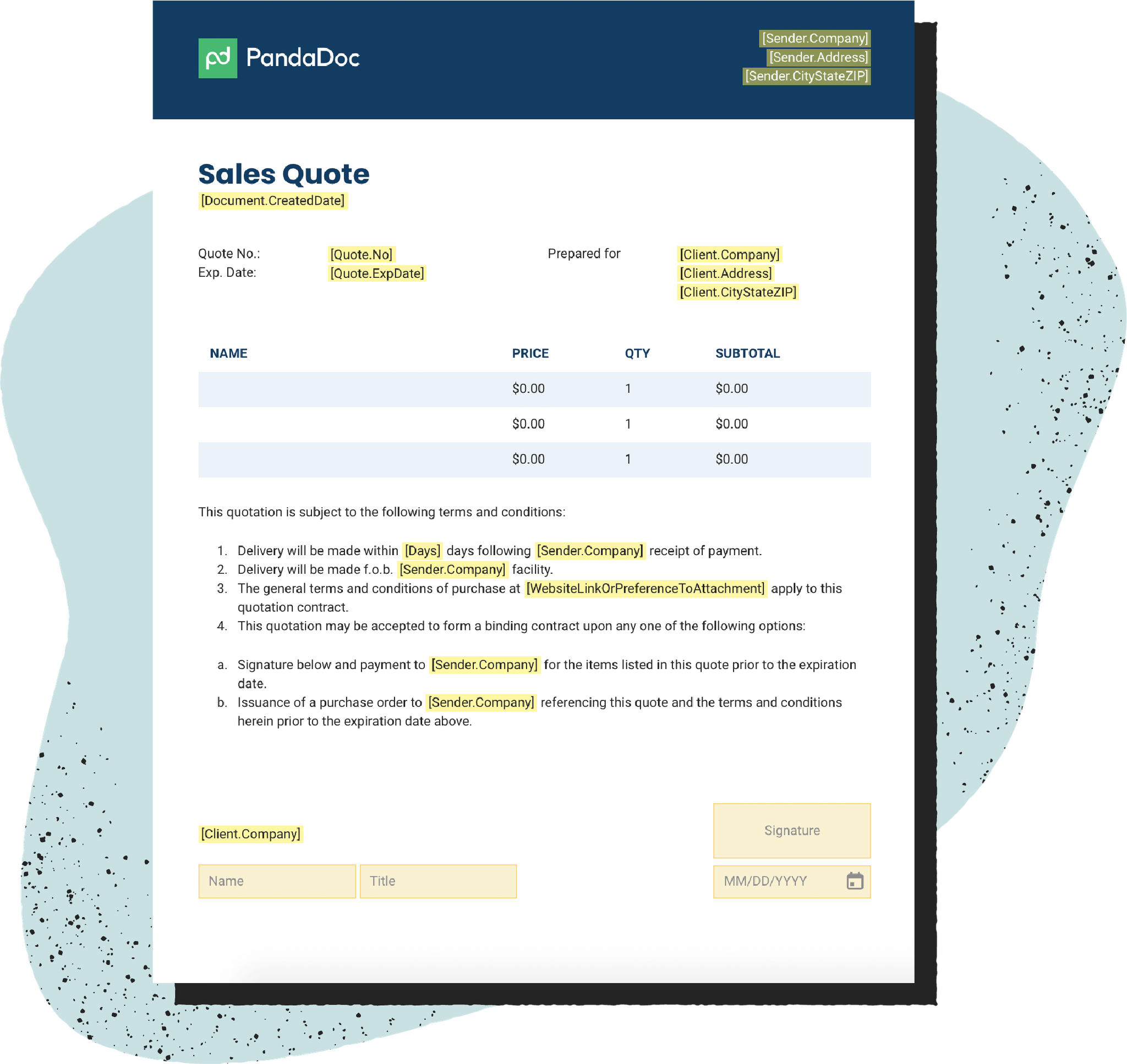 sales quote template
