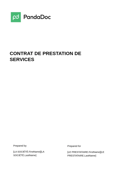 Contrat de prestation de services