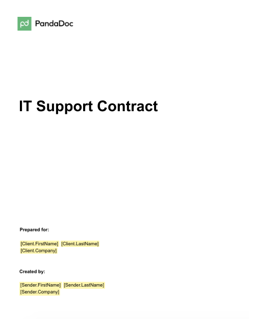 IT Support Contract Template