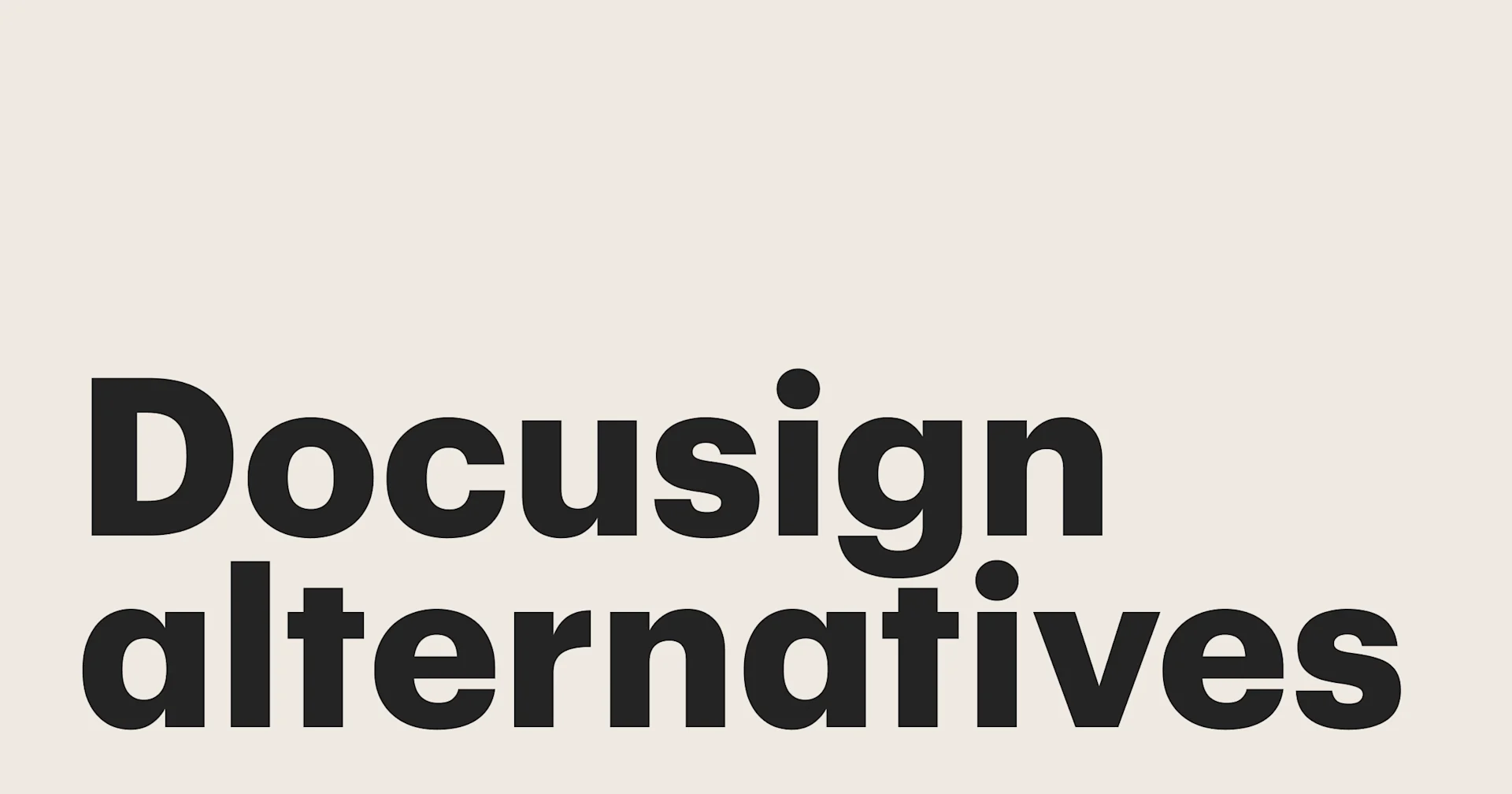 docusign alternatives