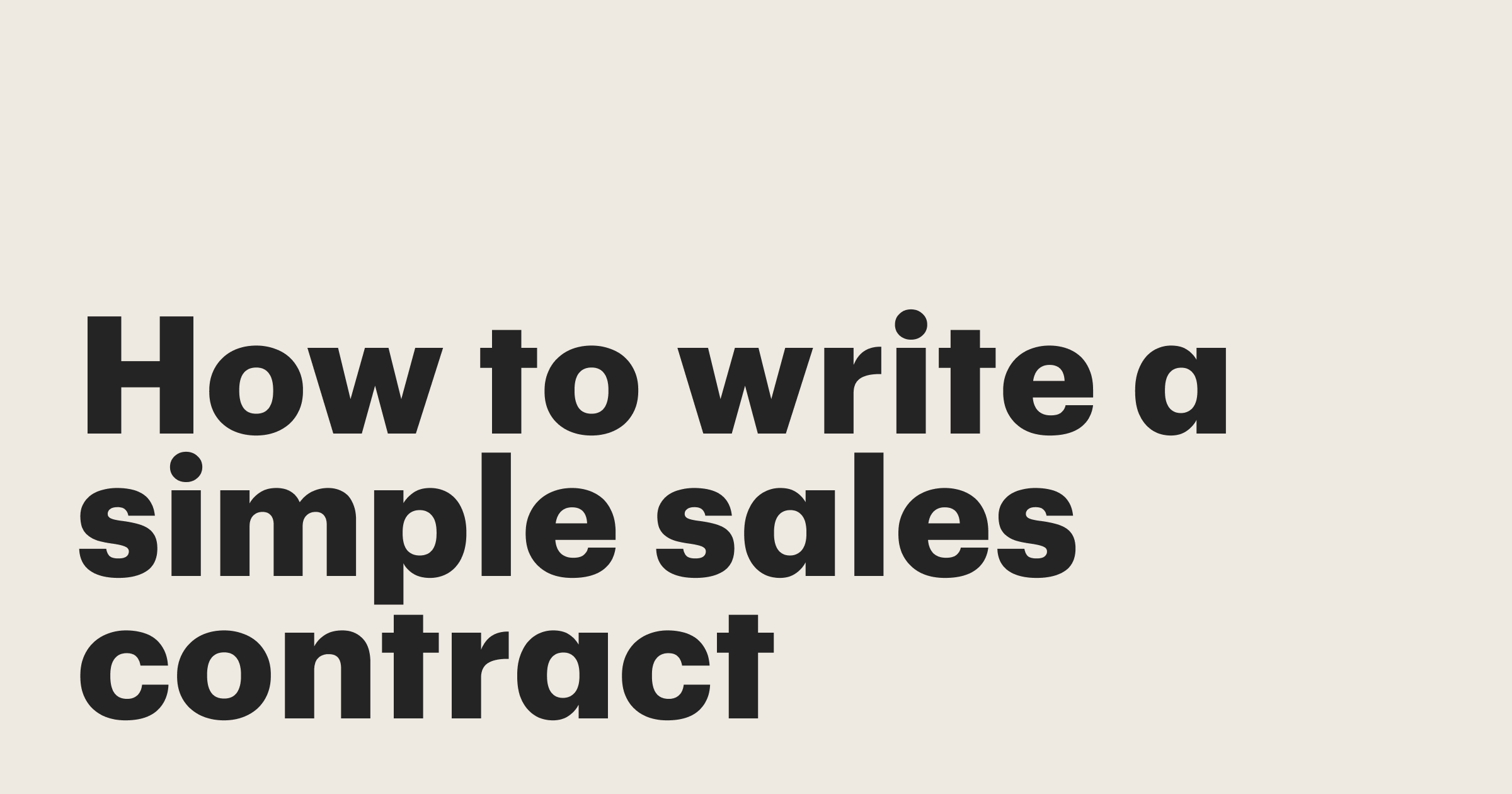 Featured: How to write a simple sales contract: Key elements and best practices