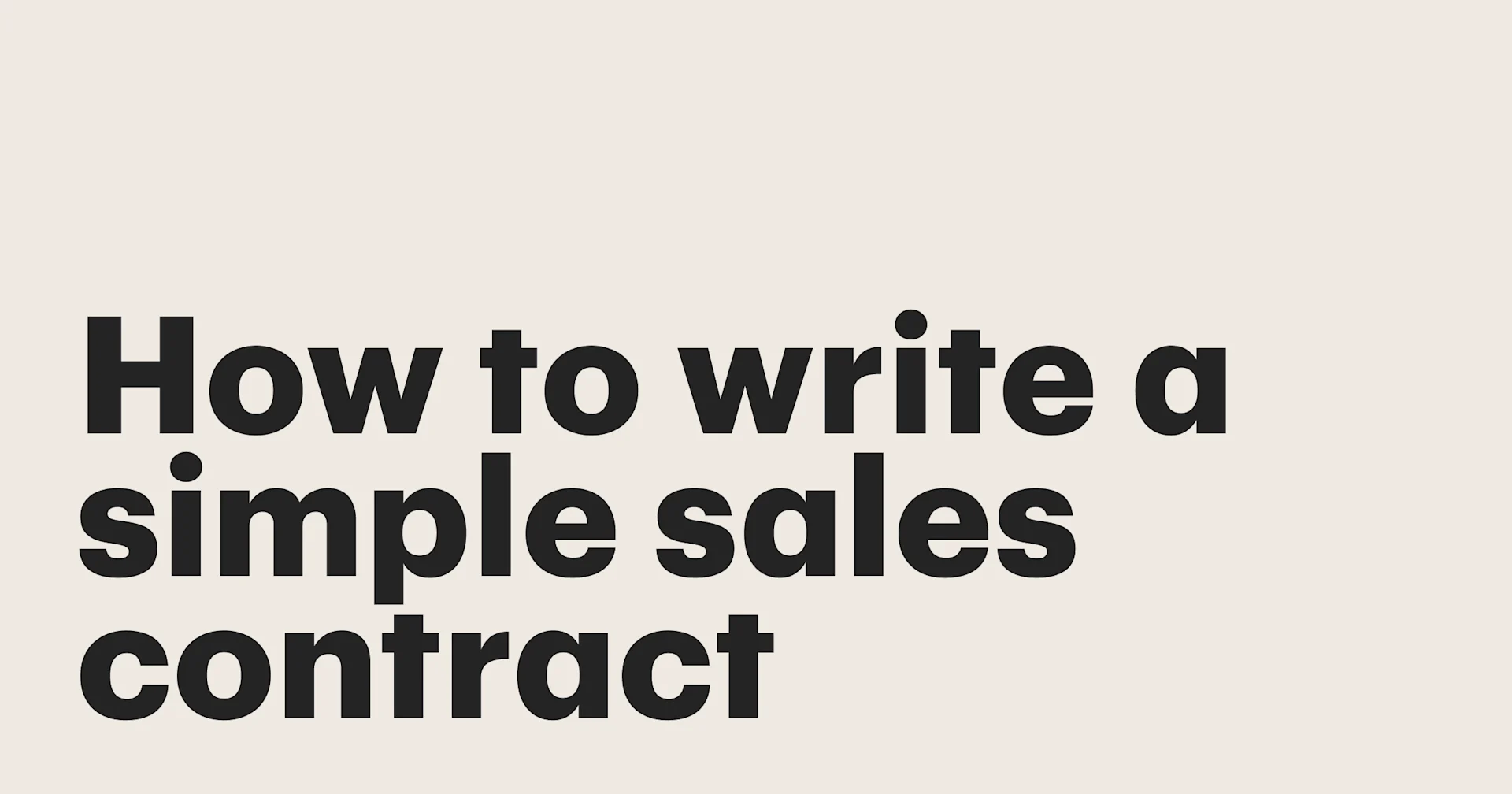 Featured: How to write a simple sales contract: Key elements and best practices