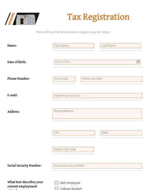 Tax Registration Form