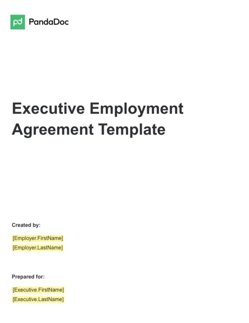 Executive Employment Agreement Template