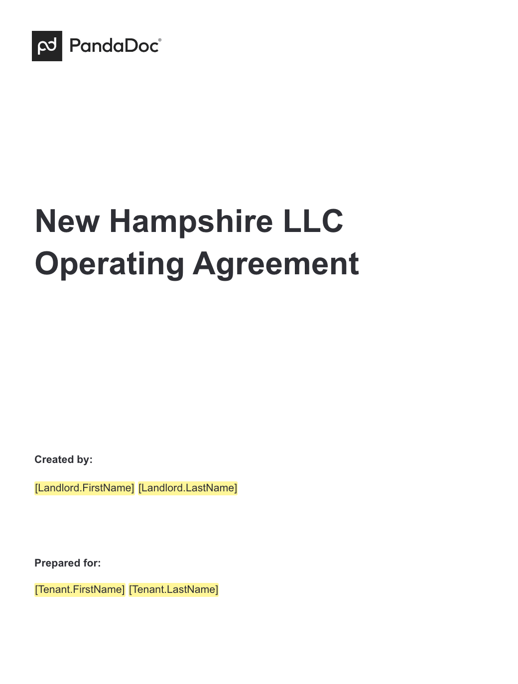 New Hampshire LLC Operating Agreement