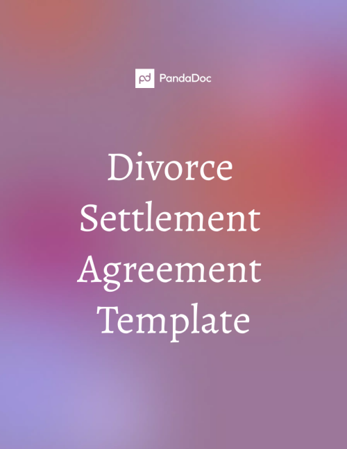 Divorce Settlement Agreement Template