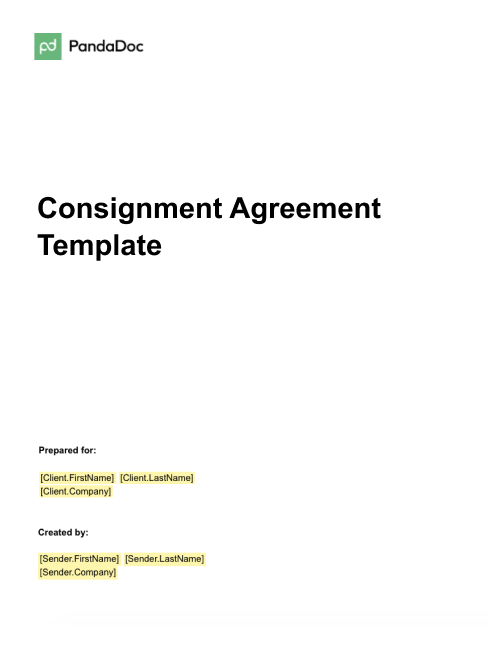 Consignment Agreement Template