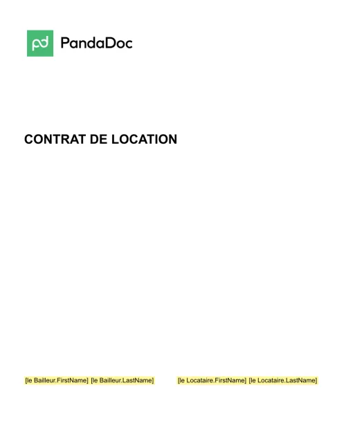 Contrat de location