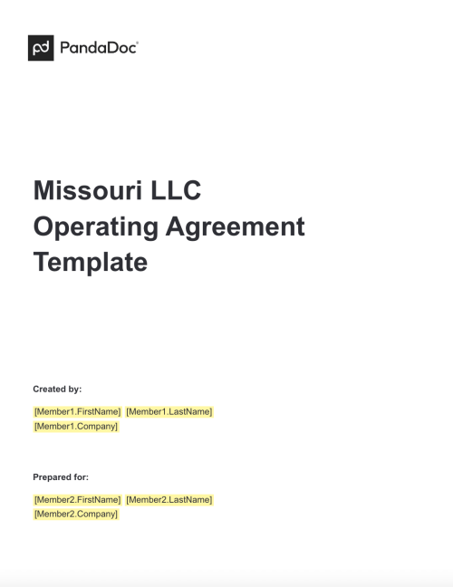 Missouri LLC Operating Agreement Template