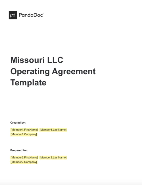 Missouri LLC Operating Agreement Template