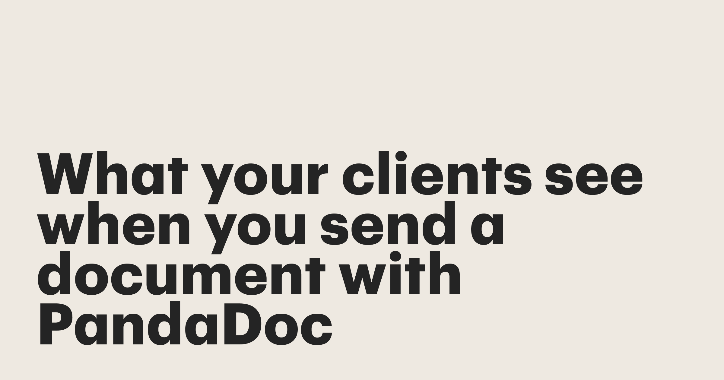 What your clients see when you send a document with PandaDoc