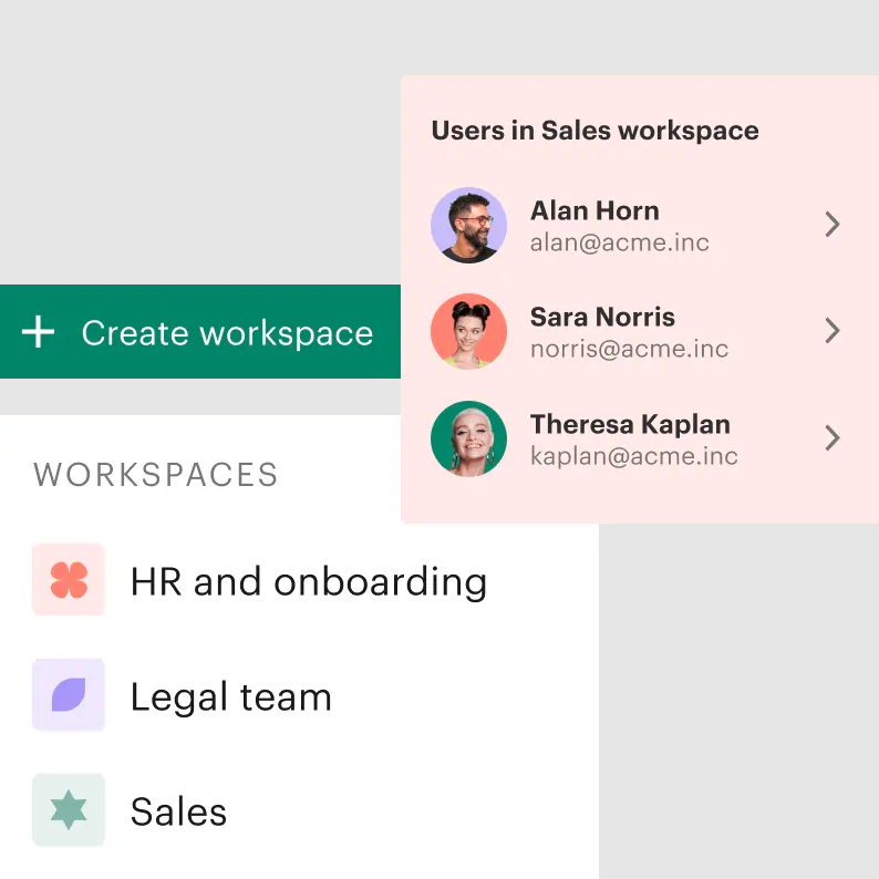 PandaDoc workspaces