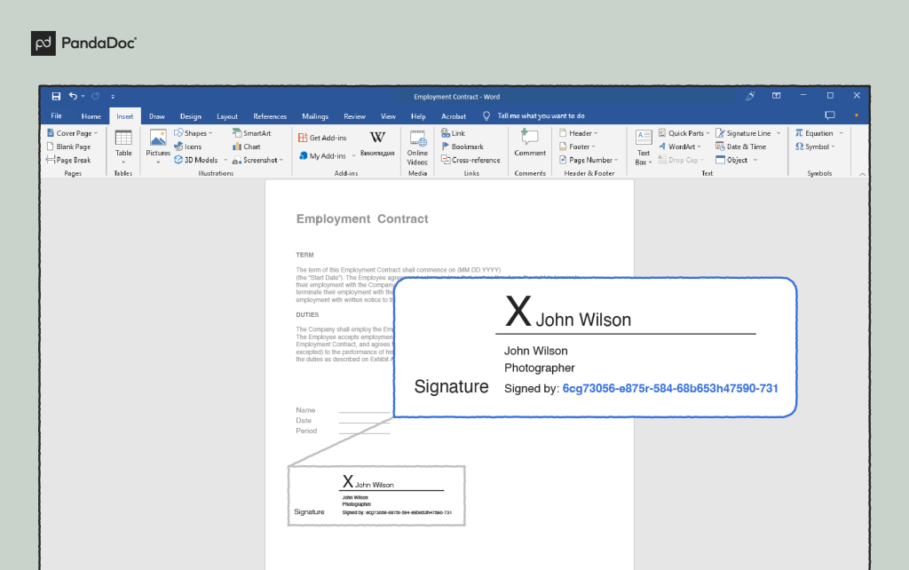 Right-click on the signature box in the document. Choose “Select Image” to upload an image of a signature that you already have.