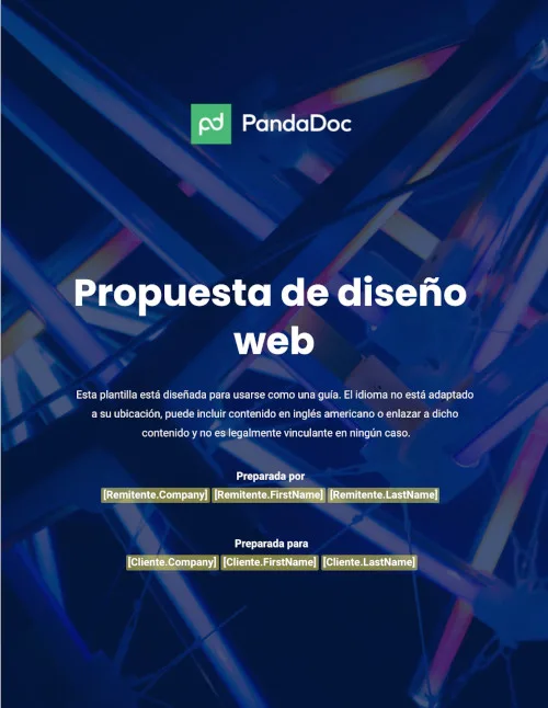 Plantilla de propuesta de diseño web