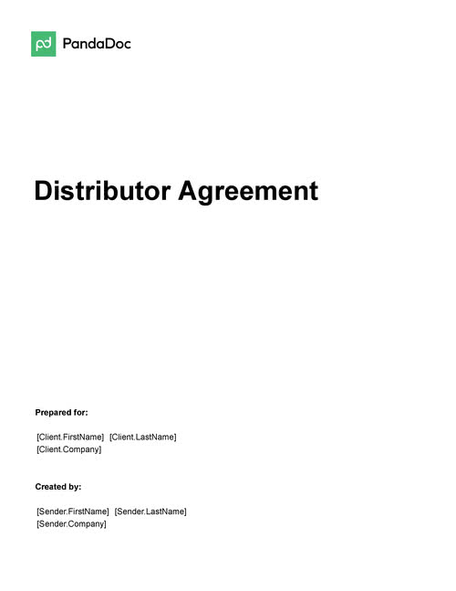 Distributor Agreement Template