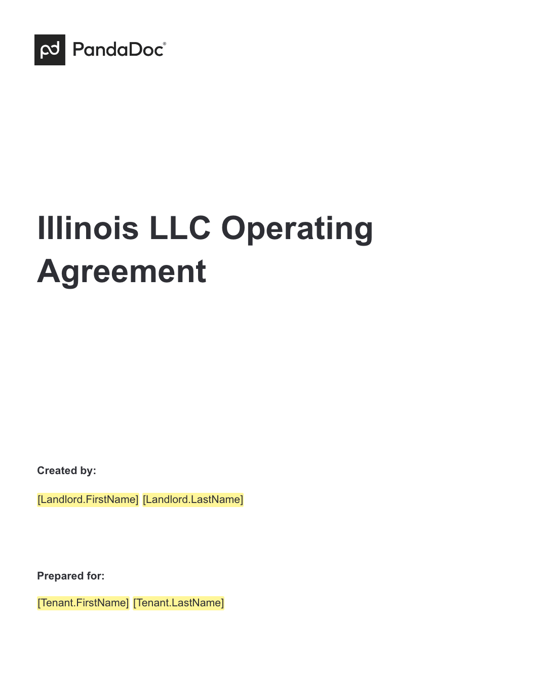 Illinois LLC Operating Agreement
