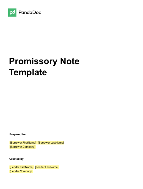Promissory Note Templates
