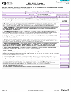 Free Electronic TD1BC Form (TD1 British Columbia)