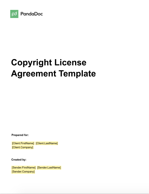Copyright License Agreement Template