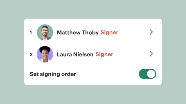 Définir un ordre de signature pour votre document