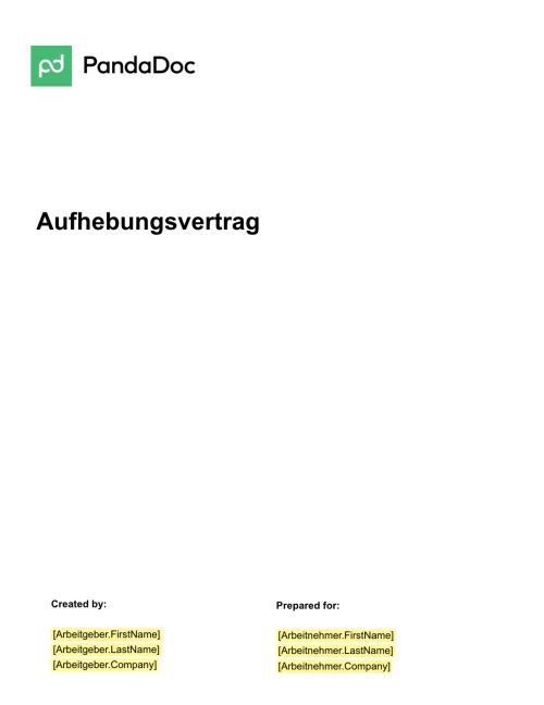 Aufhebungsvertrag