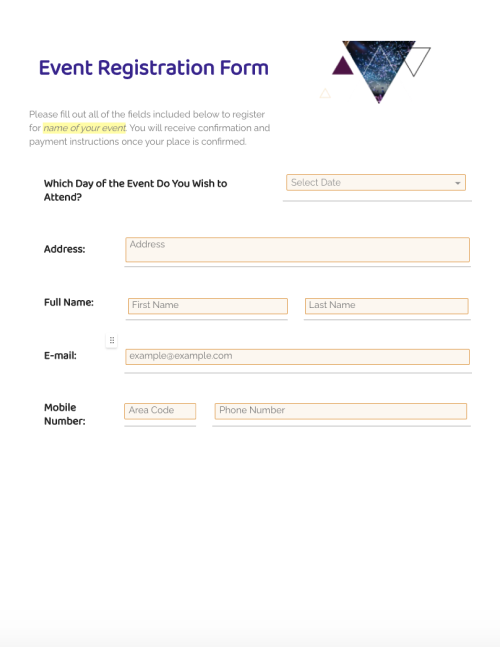 Event Registration Form
