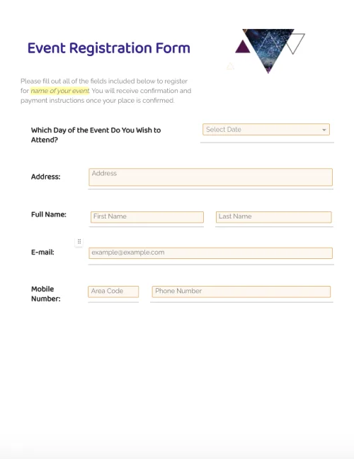 Event Registration Form