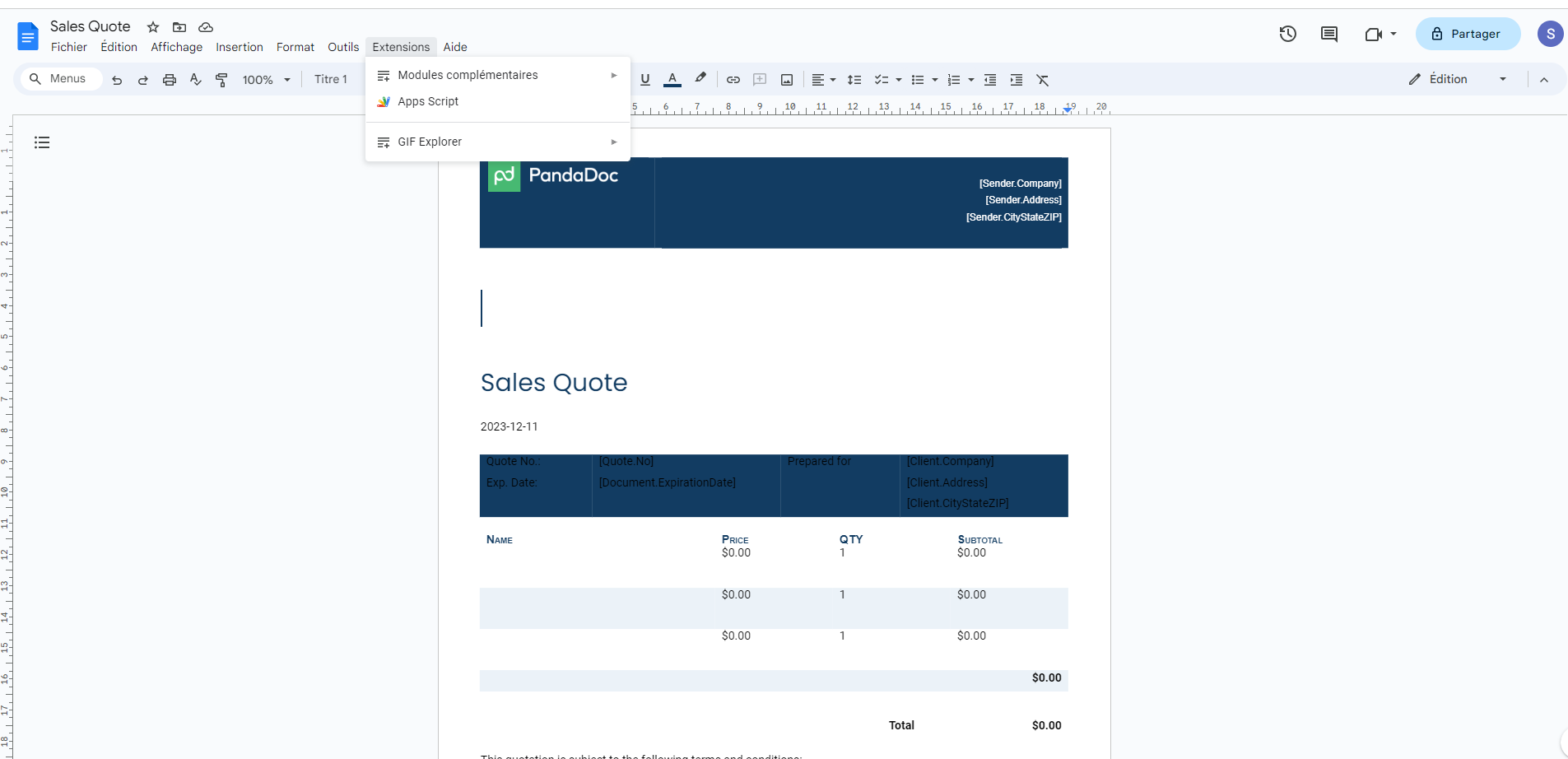 Image from Comment ajouter une signature électronique sur Google Docs et Google Sheets