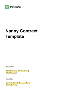 Nanny Contract Template
