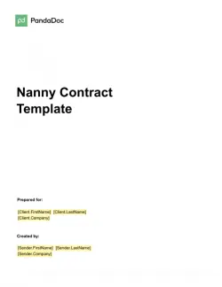 Nanny Contract Template