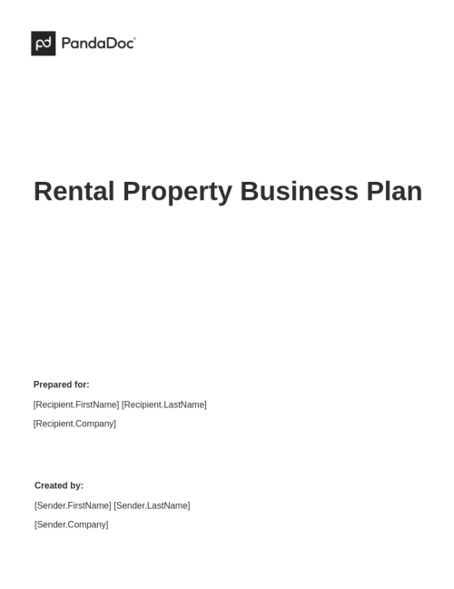 Rental Property Business Plan