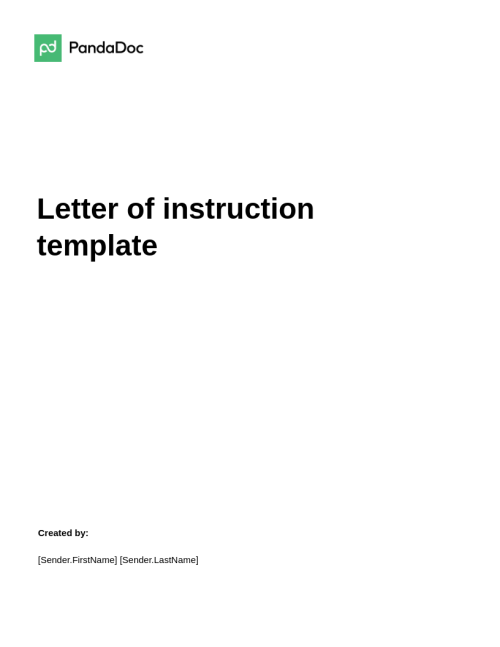 Letter of Instruction Template