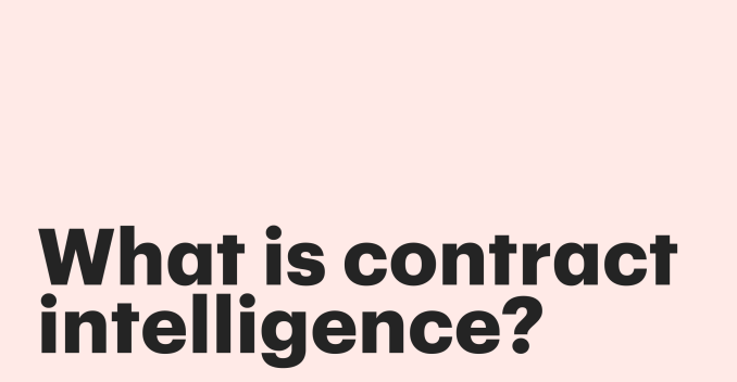 What is contract intelligence