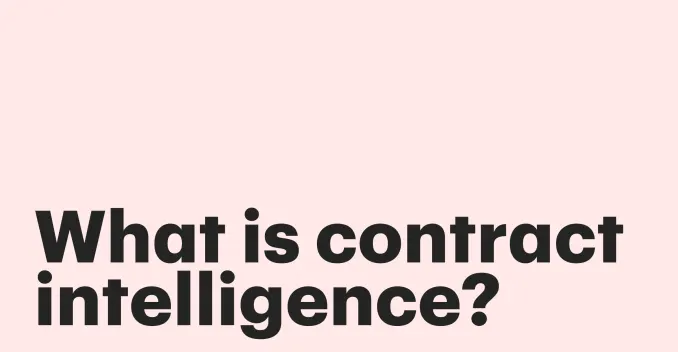 What is contract intelligence