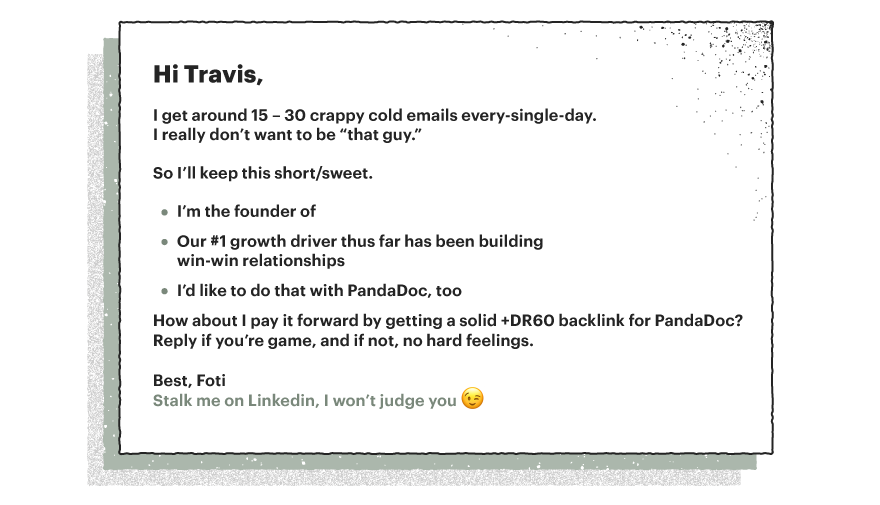 Image from Show & Tell: Analyzing the best and worst outreach examples