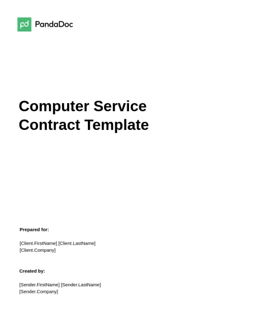 Computer Service Contract Template