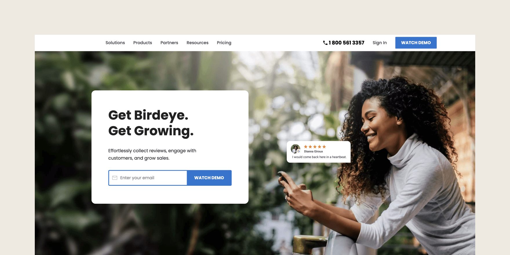BirdEye; customer feedback and reputation management for enterprises