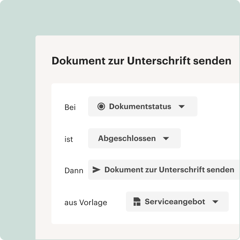 Autosend documents when statuses change
