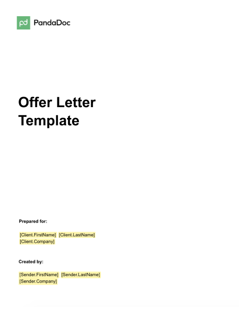 Offer Letter Template