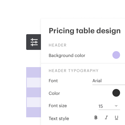 Customize layouts and formats